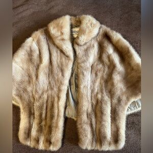 Vintage Mink Stole Honey Blonde